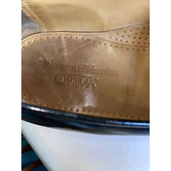 Johnston & Murphy Optima Wingtip Loafers Mens Size 8 D Black Leather Slip On main image 7